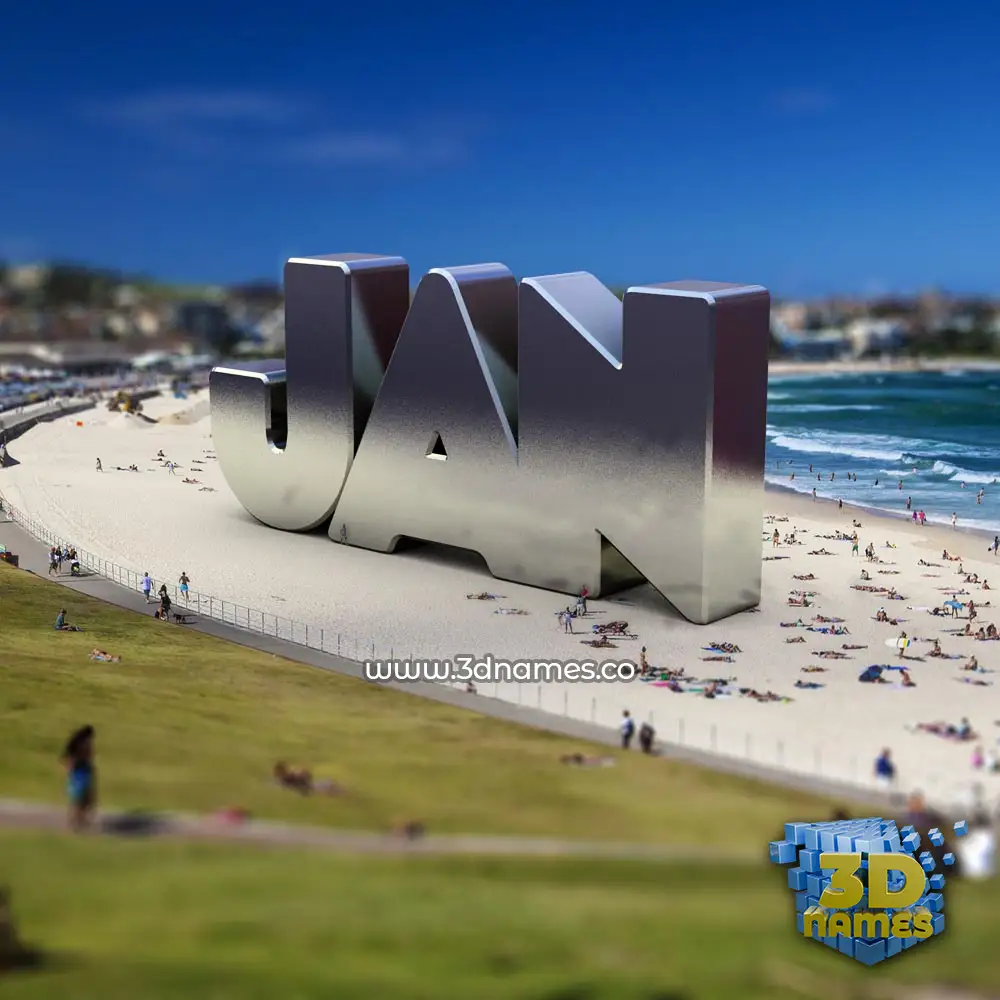 jan in Bondi Beach style - 3D name wallpaper