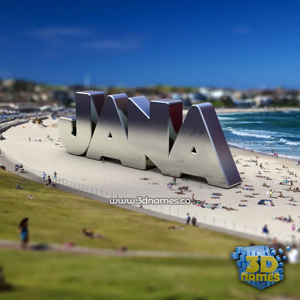 jana in Bondi Beach style - 3D name wallpaper