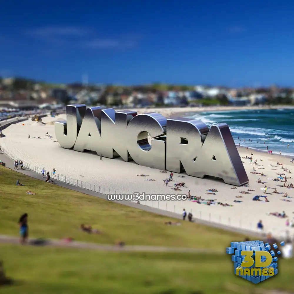 jangra in Bondi Beach style - 3D name wallpaper