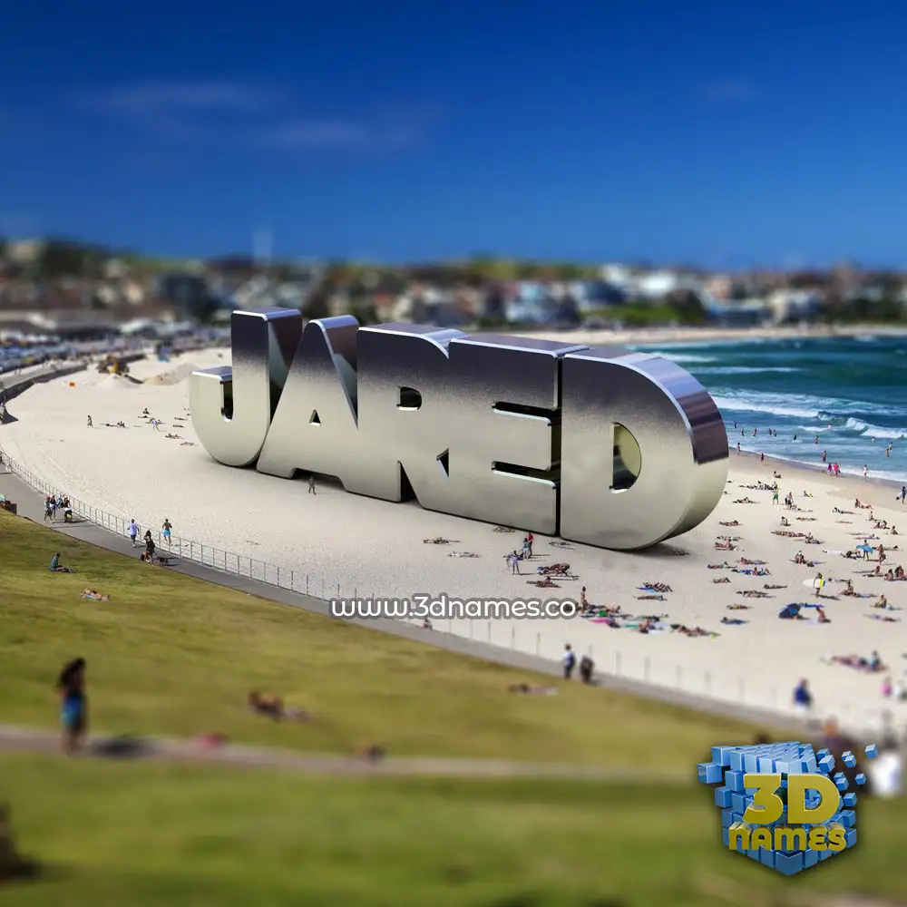 jared in Bondi Beach style - 3D name wallpaper