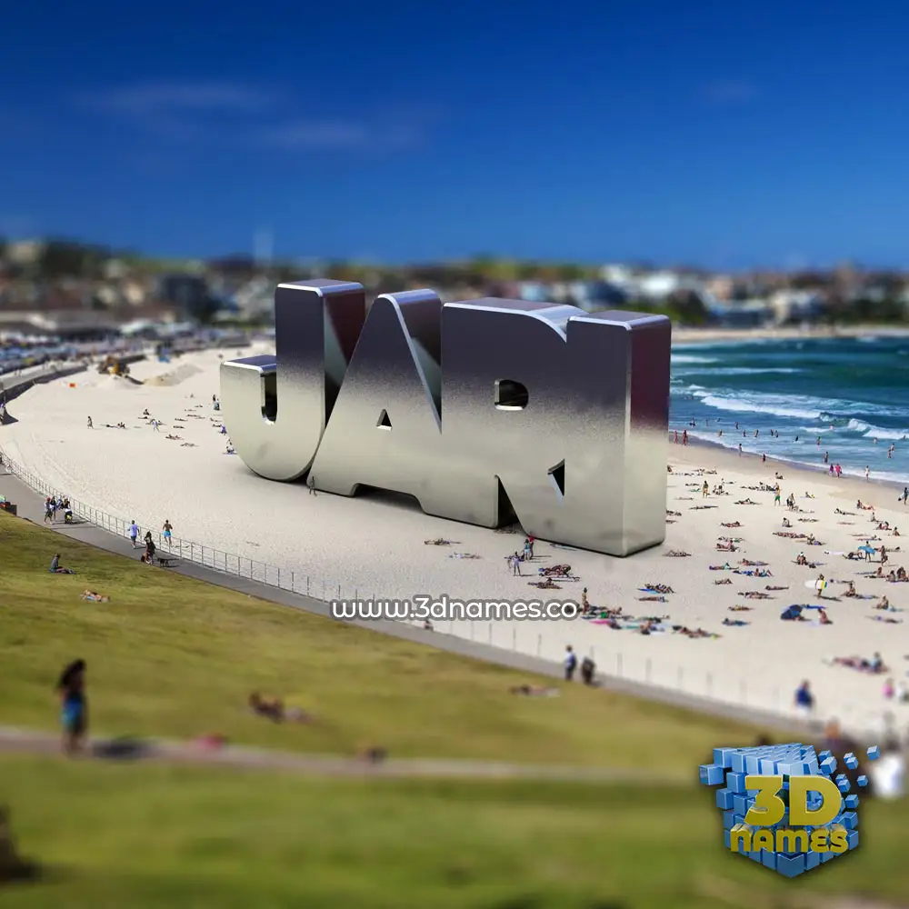 jari in Bondi Beach style - 3D name wallpaper