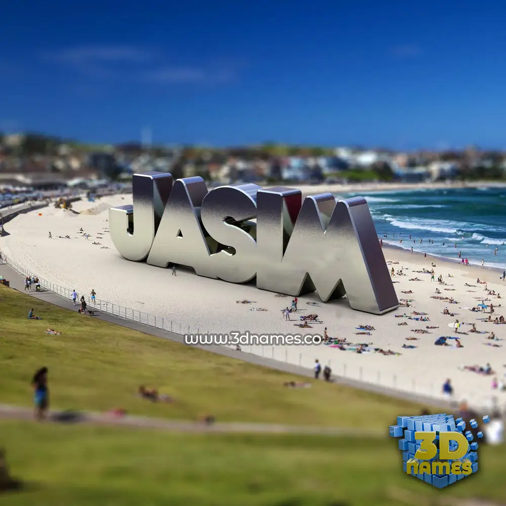 jasim in Bondi Beach style - 3D name wallpaper