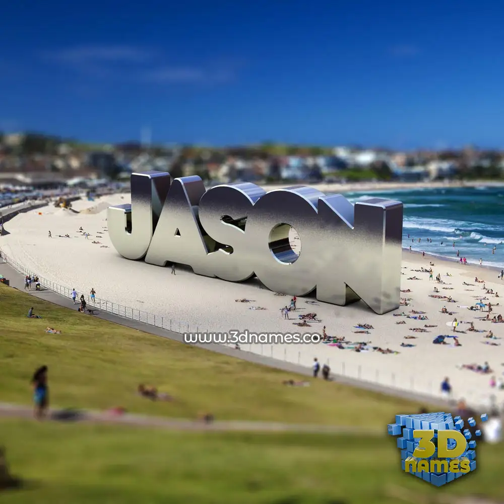 jason in Bondi Beach style - 3D name wallpaper