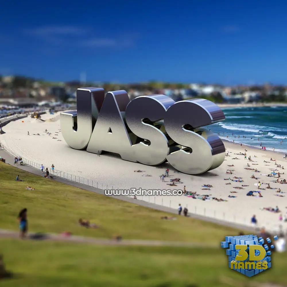jass in Bondi Beach style - 3D name wallpaper