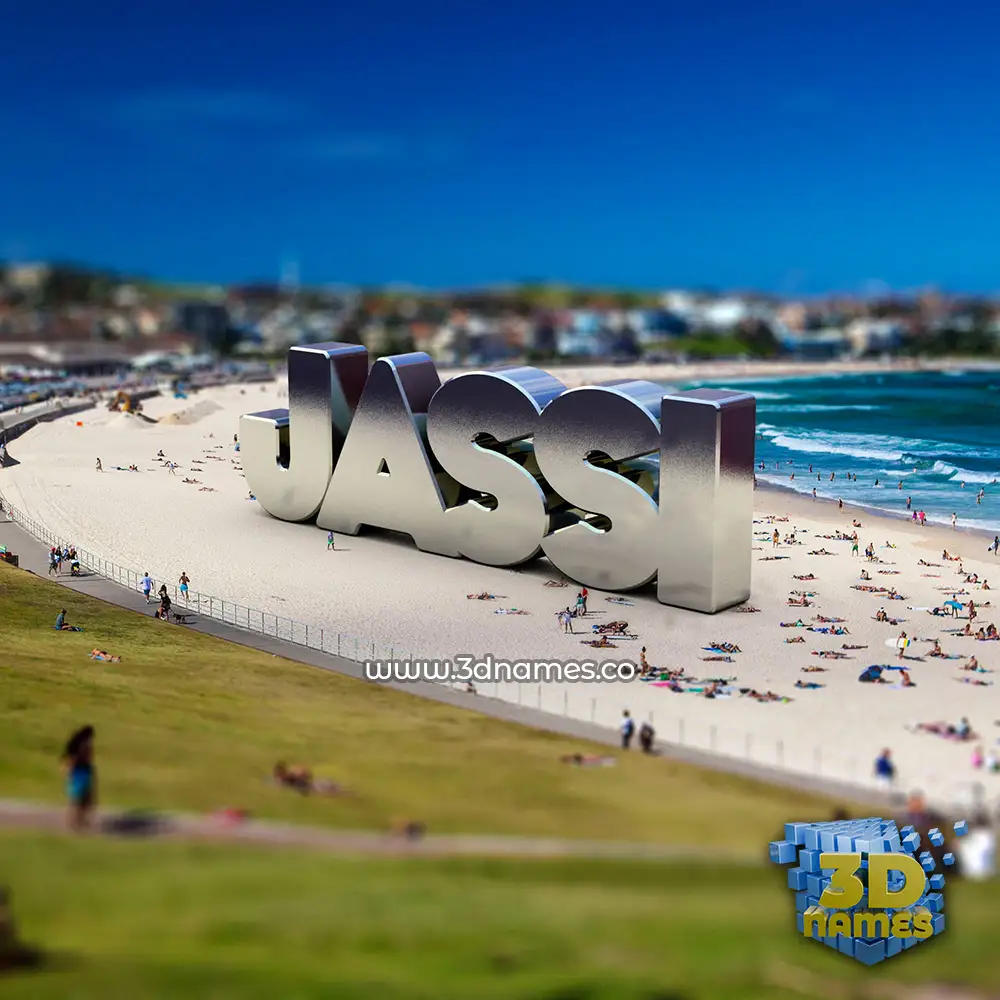 jassi in Bondi Beach style - 3D name wallpaper