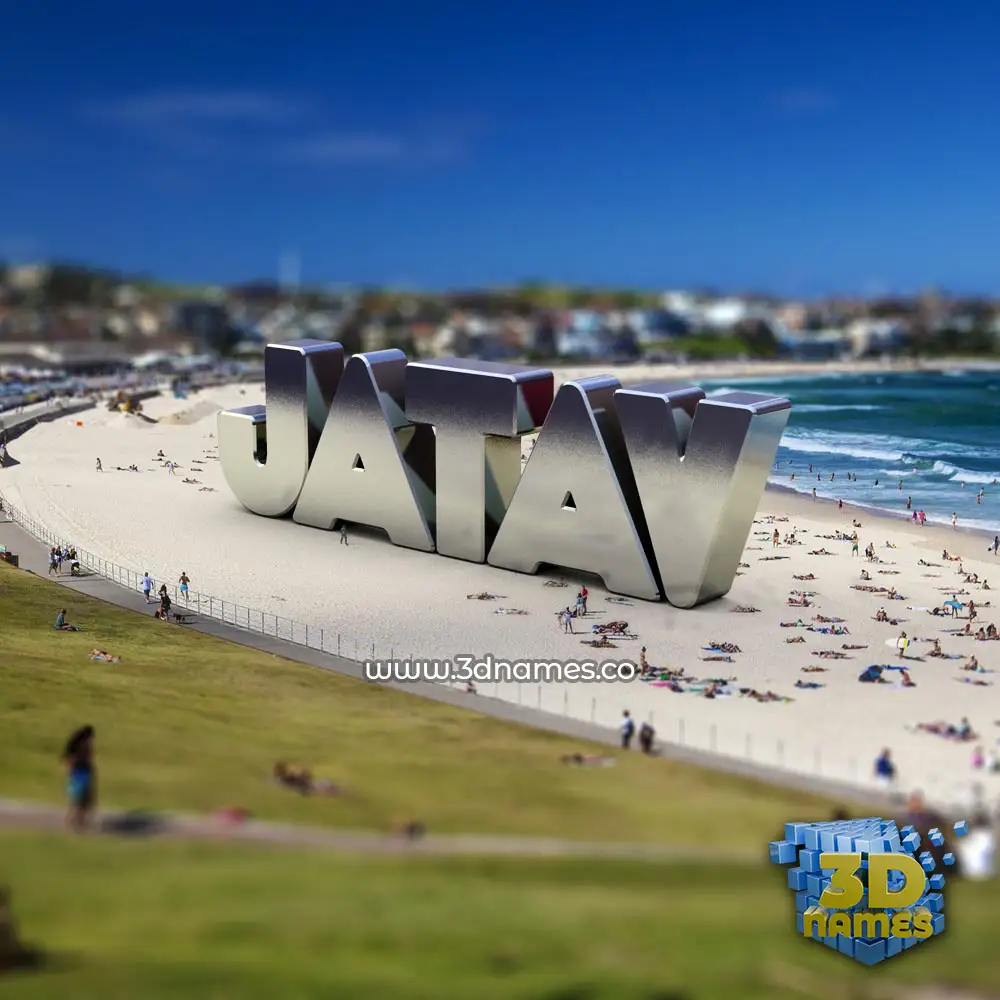 jatav in Bondi Beach style - 3D name wallpaper