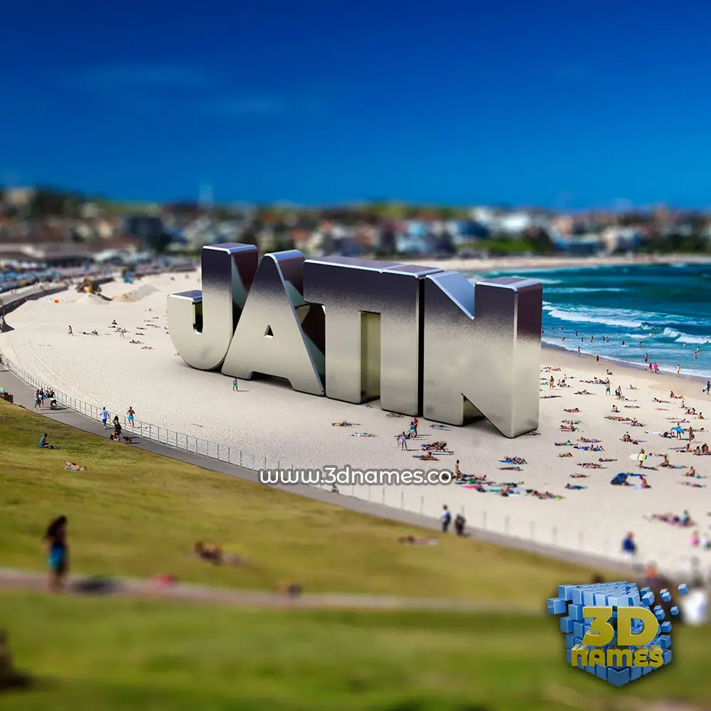 jatin in Bondi Beach style - 3D name wallpaper