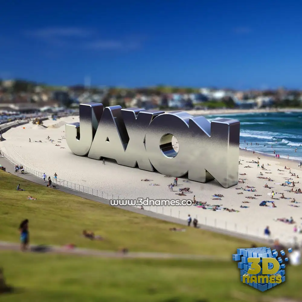 jaxon in Bondi Beach style - 3D name wallpaper
