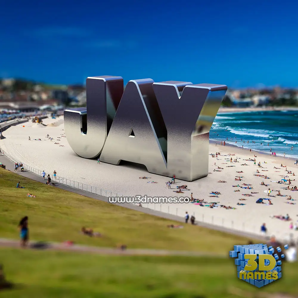 jay in Bondi Beach style - 3D name wallpaper