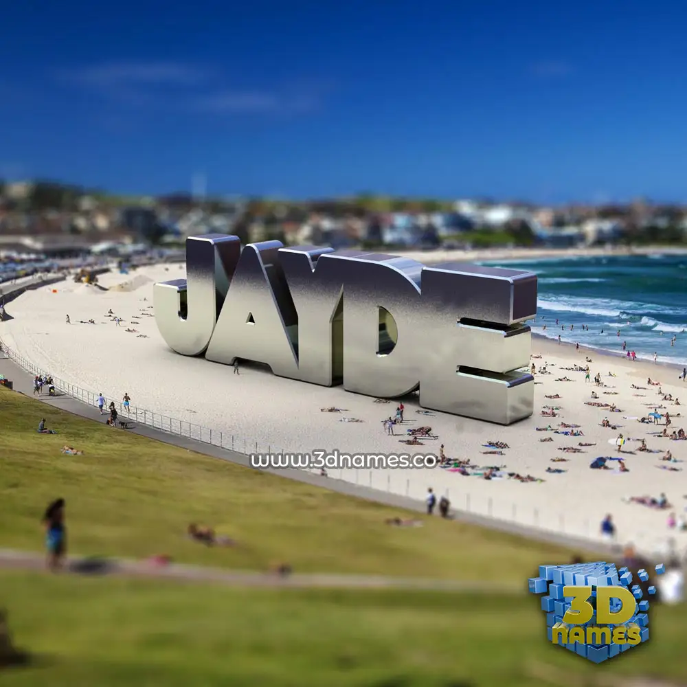 jayde in Bondi Beach style - 3D name wallpaper