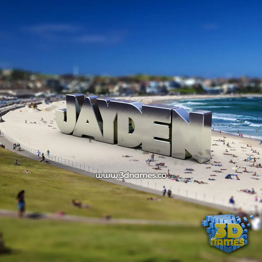 jayden in Bondi Beach style - 3D name wallpaper