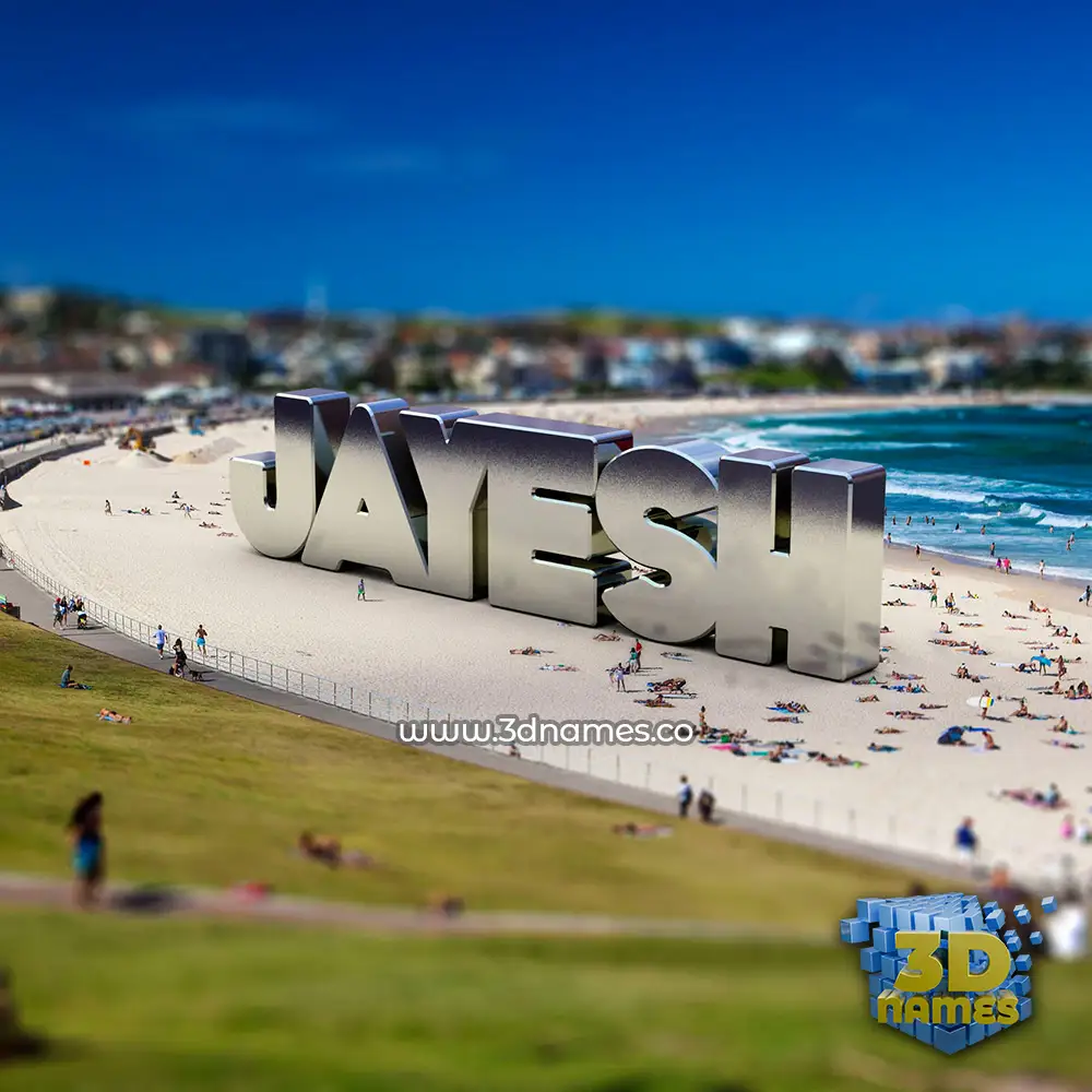 jayesh in Bondi Beach style - 3D name wallpaper