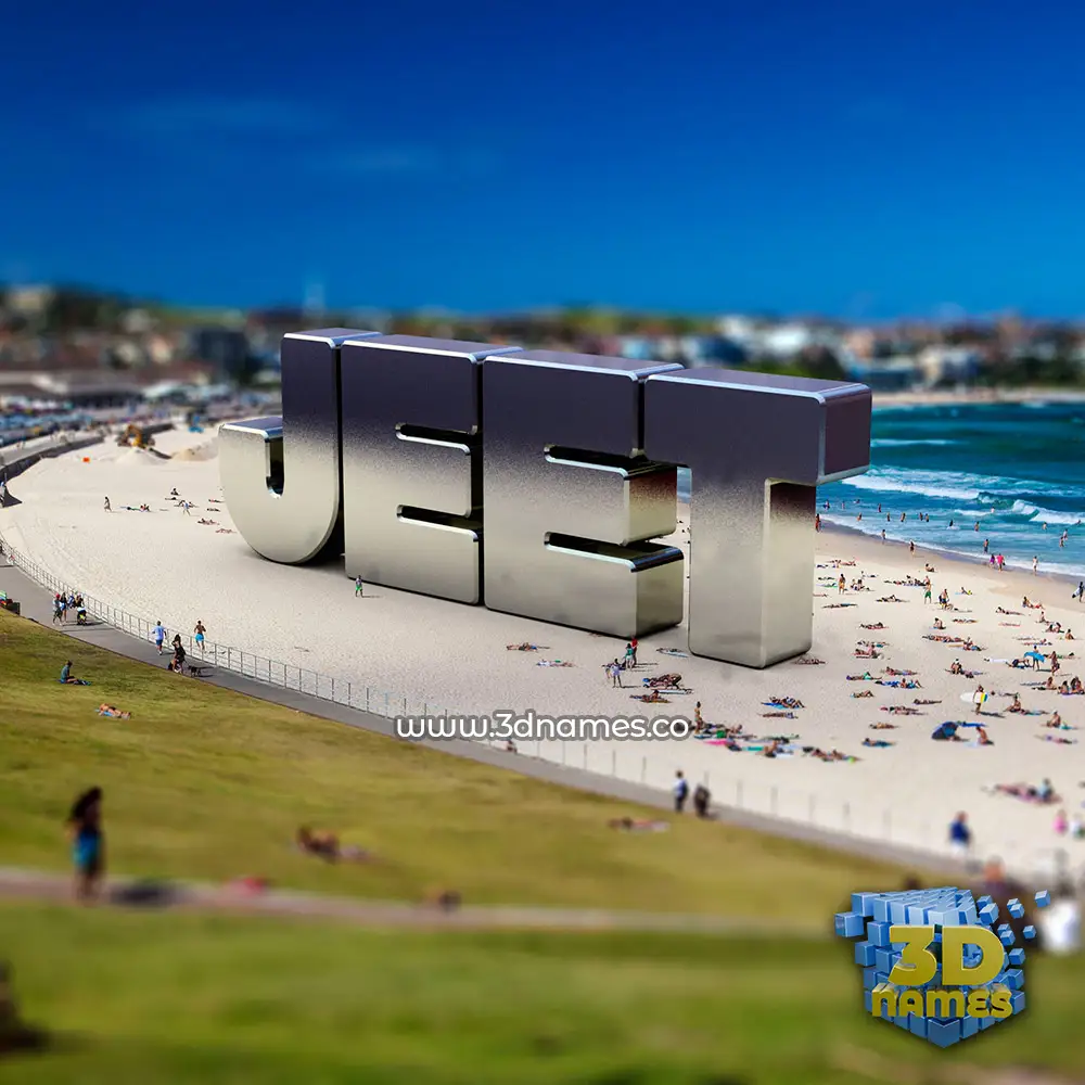 jeet in Bondi Beach style - 3D name wallpaper