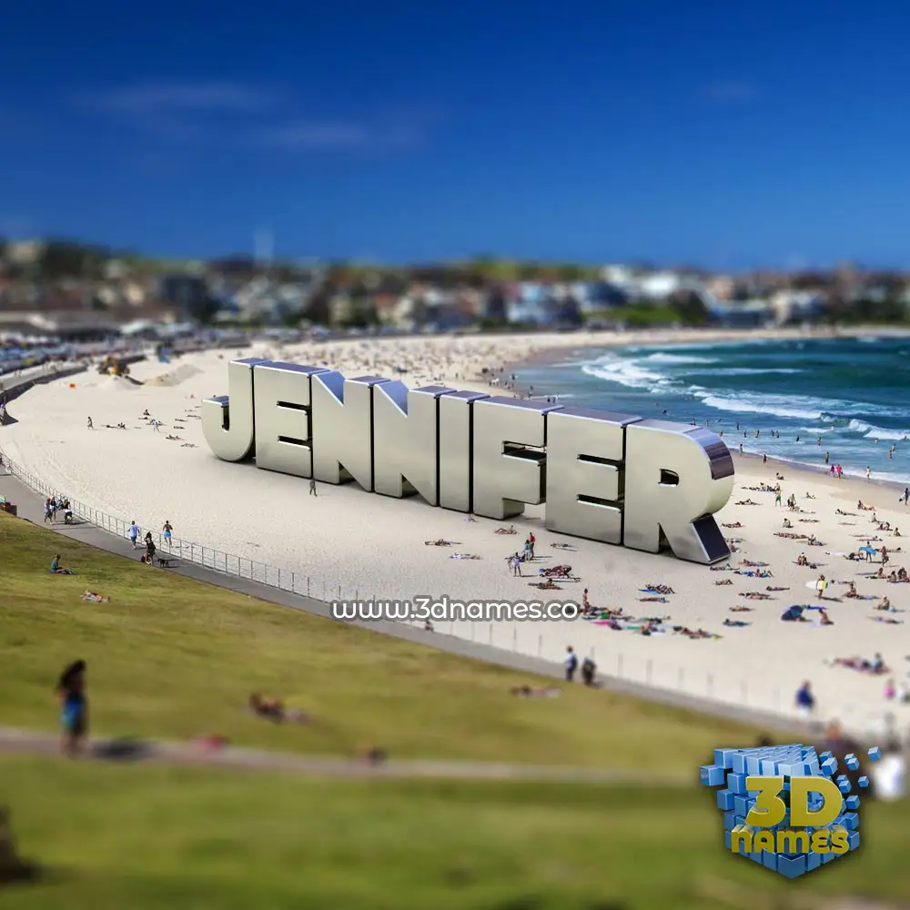 jennifer in Bondi Beach style - 3D name wallpaper