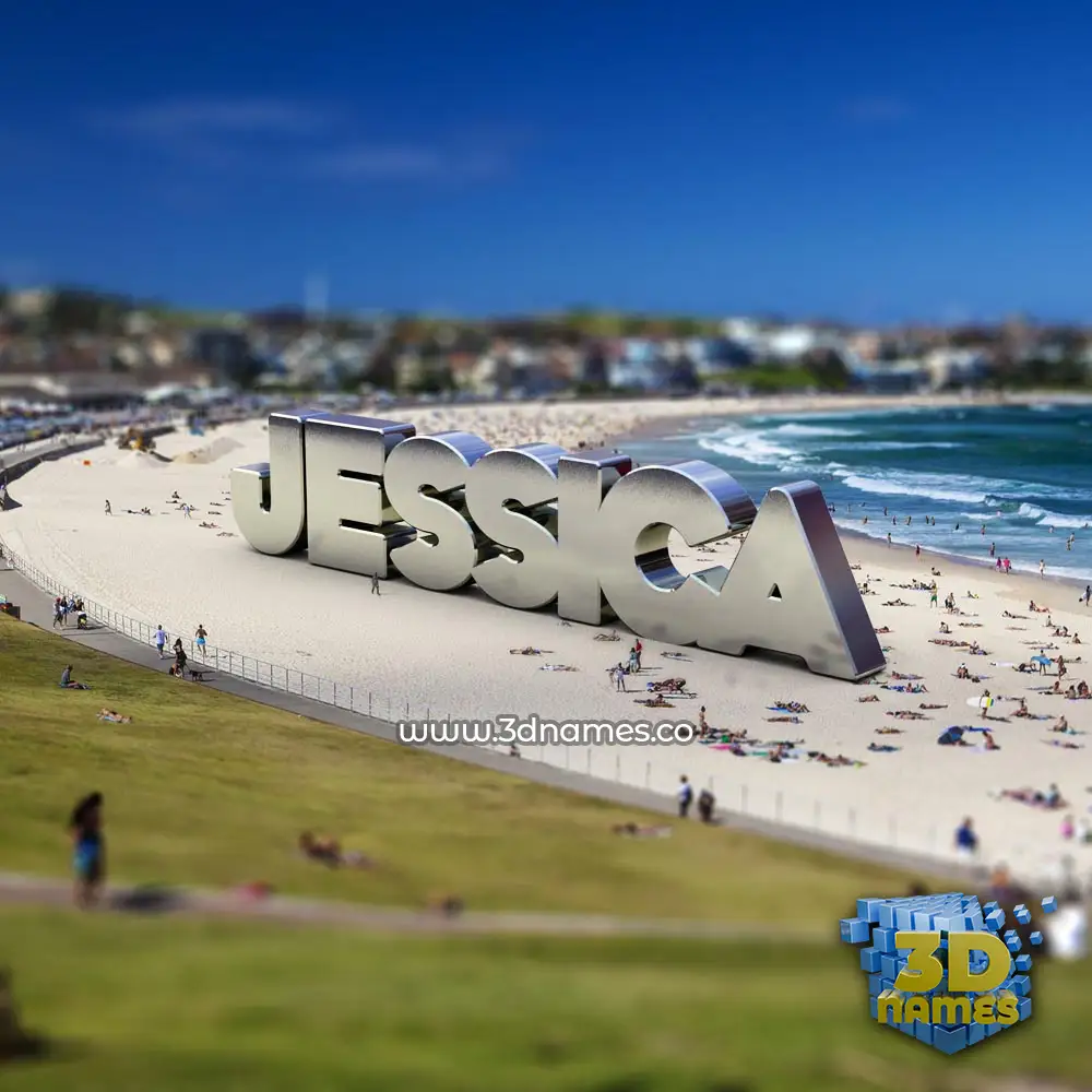 jessica in Bondi Beach style - 3D name wallpaper