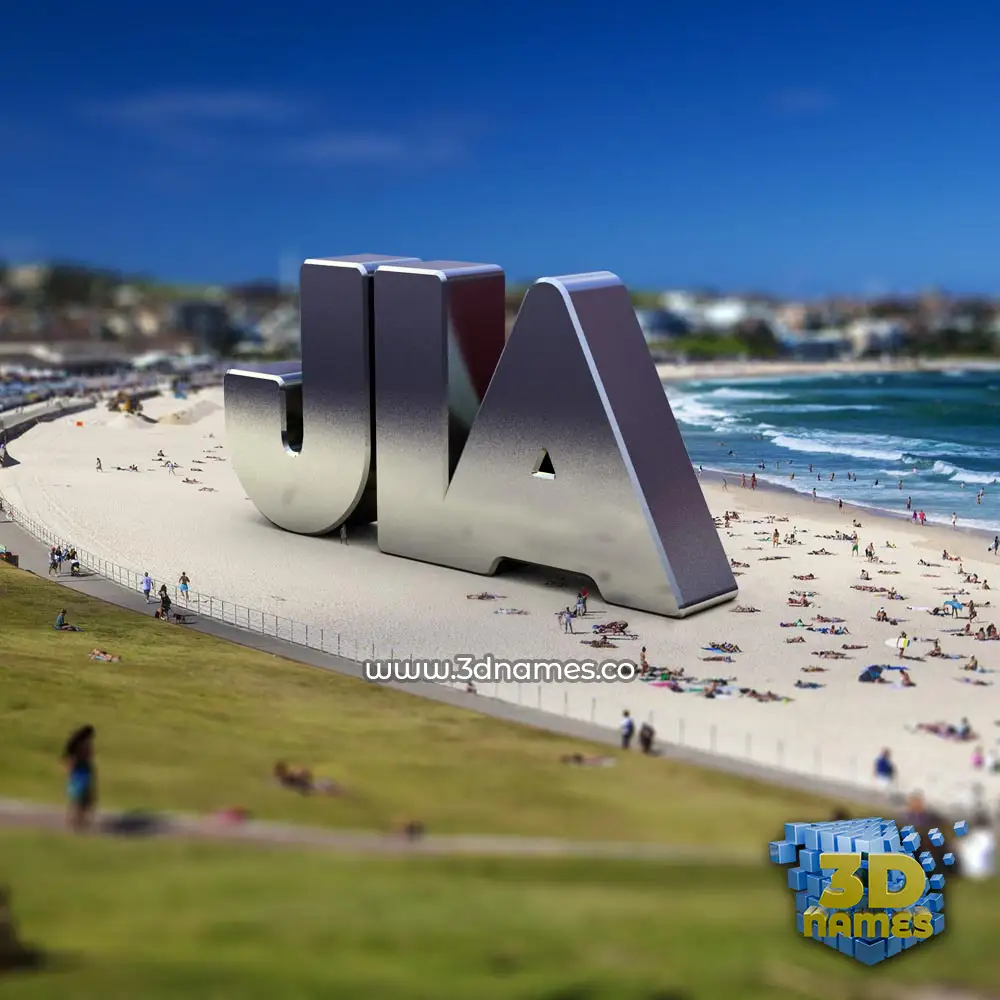 jia in Bondi Beach style - 3D name wallpaper