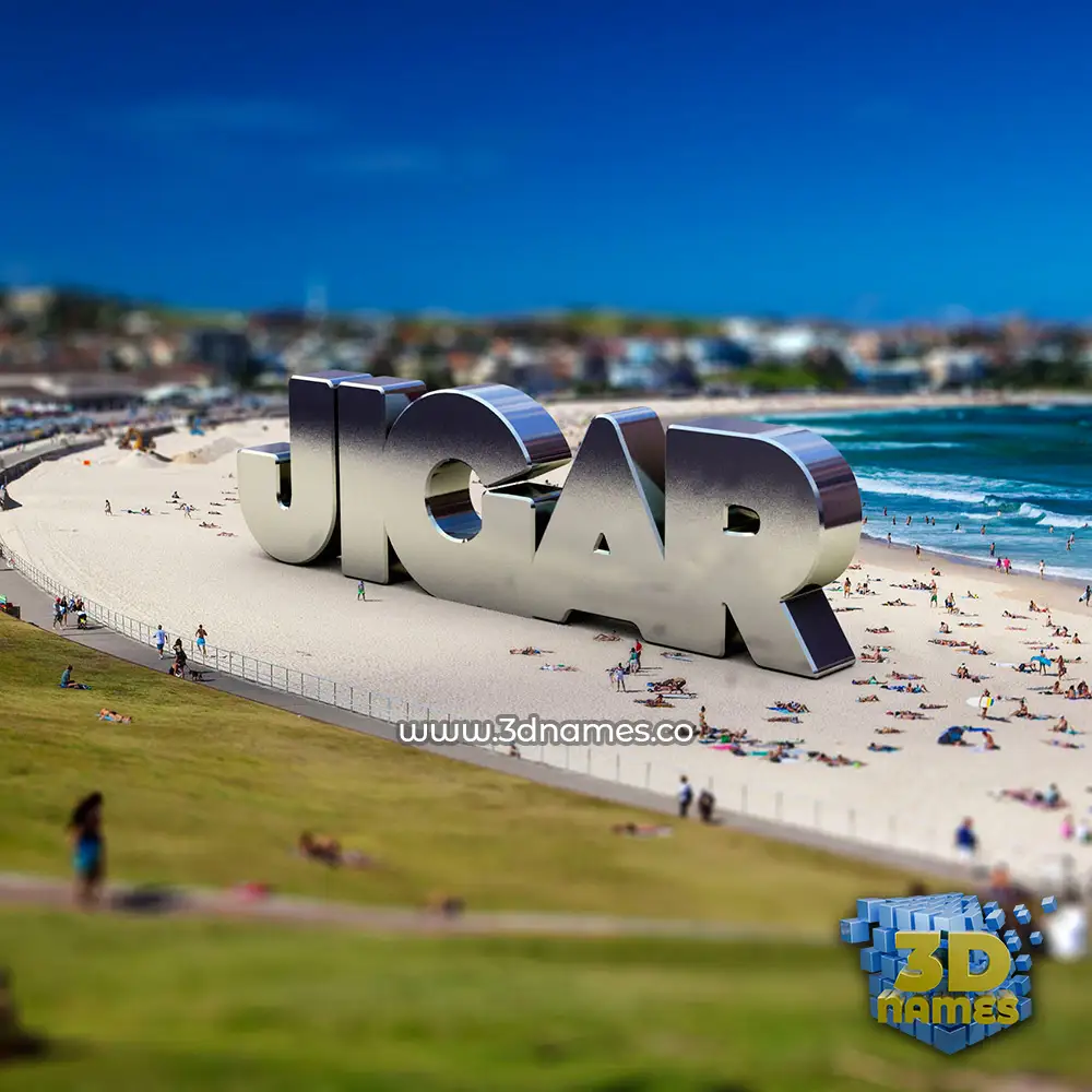 jigar in Bondi Beach style - 3D name wallpaper