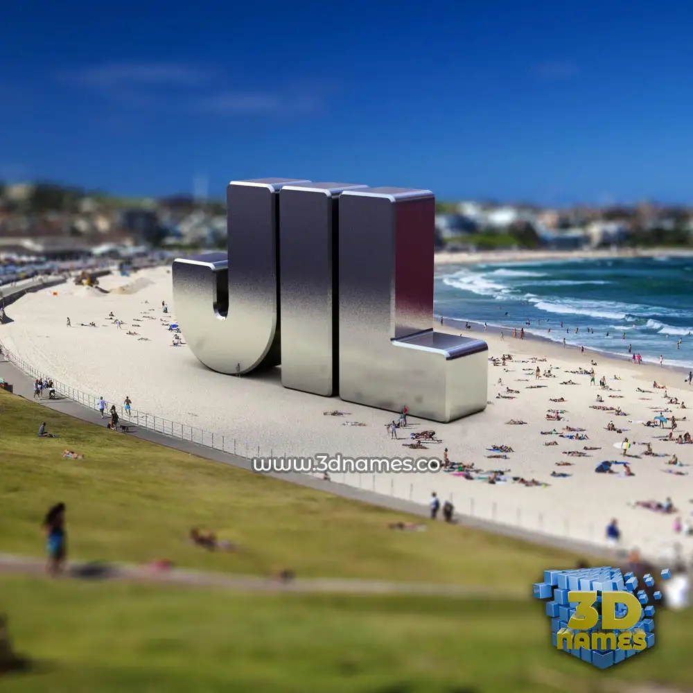 jil in Bondi Beach style - 3D name wallpaper