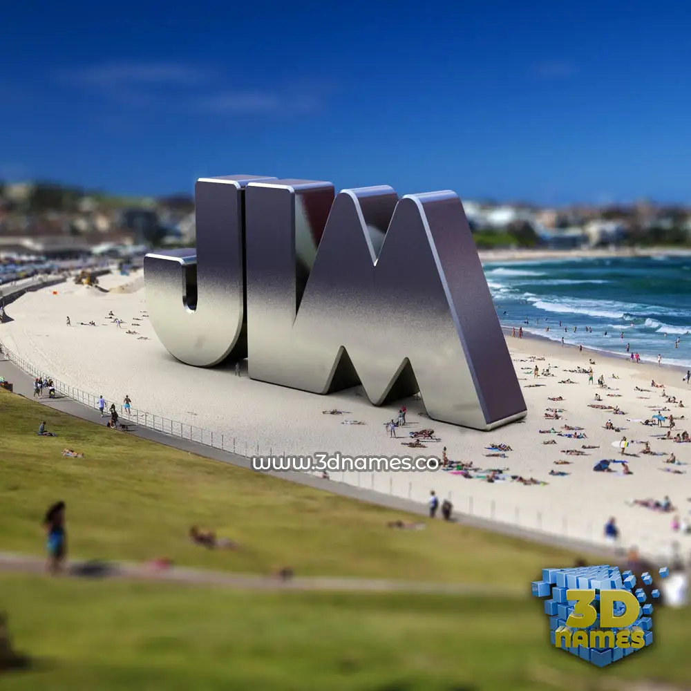jim in Bondi Beach style - 3D name wallpaper