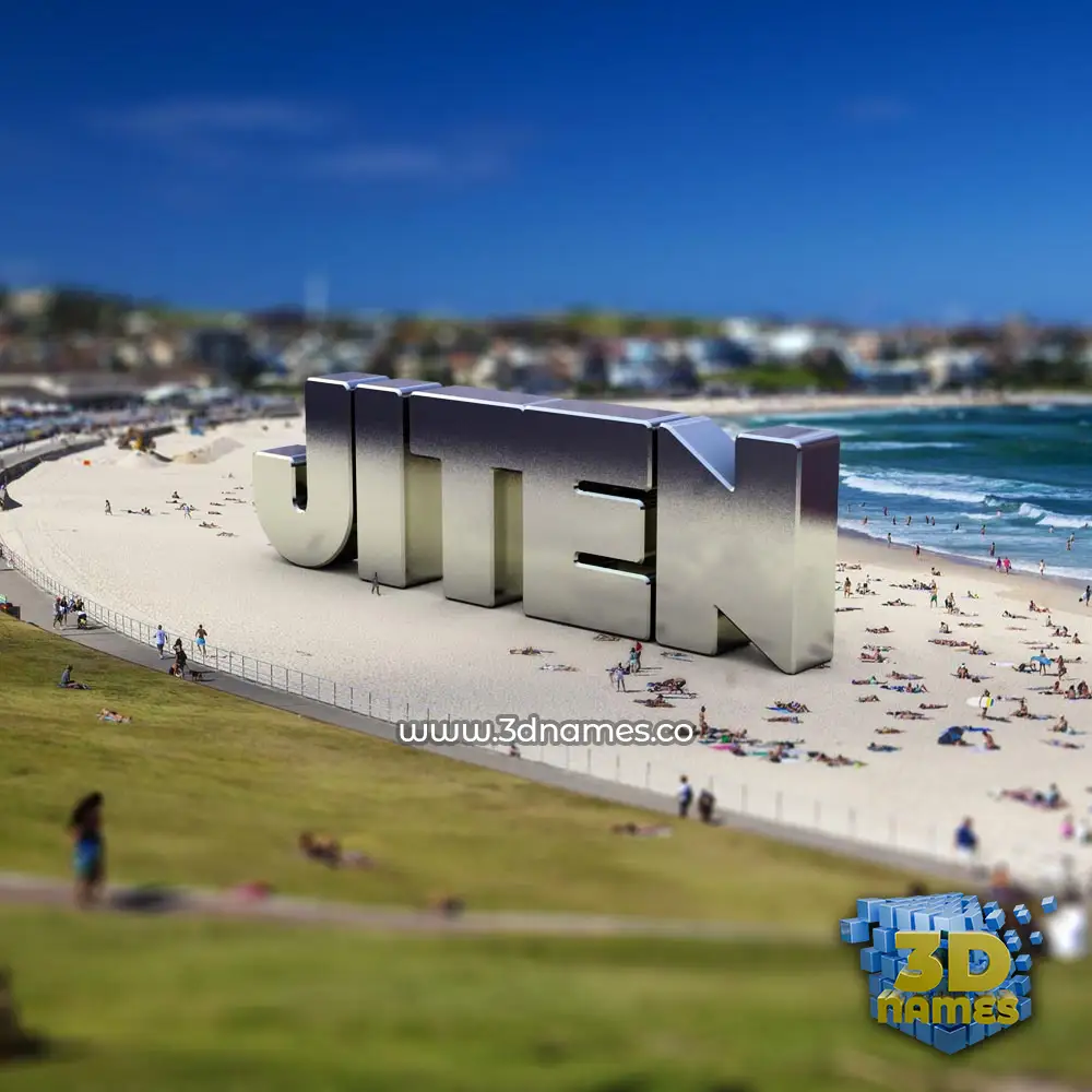 jiten in Bondi Beach style - 3D name wallpaper