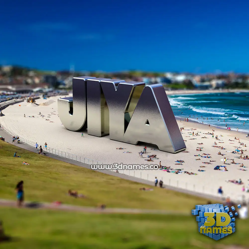 jiya in Bondi Beach style - 3D name wallpaper