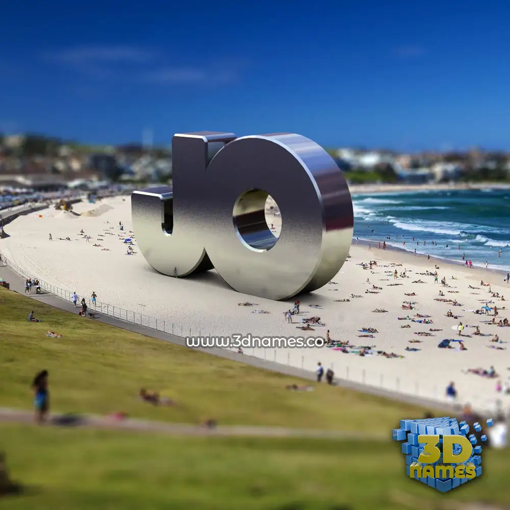 jo in Bondi Beach style - 3D name wallpaper