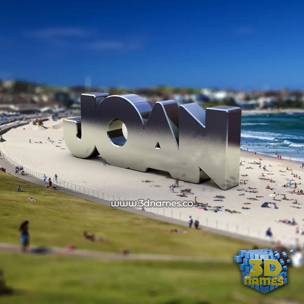 joan in Bondi Beach style - 3D name wallpaper