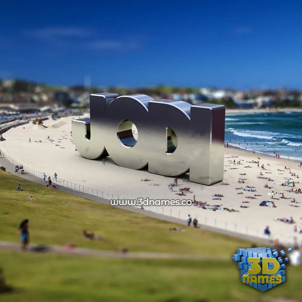 jodi in Bondi Beach style - 3D name wallpaper