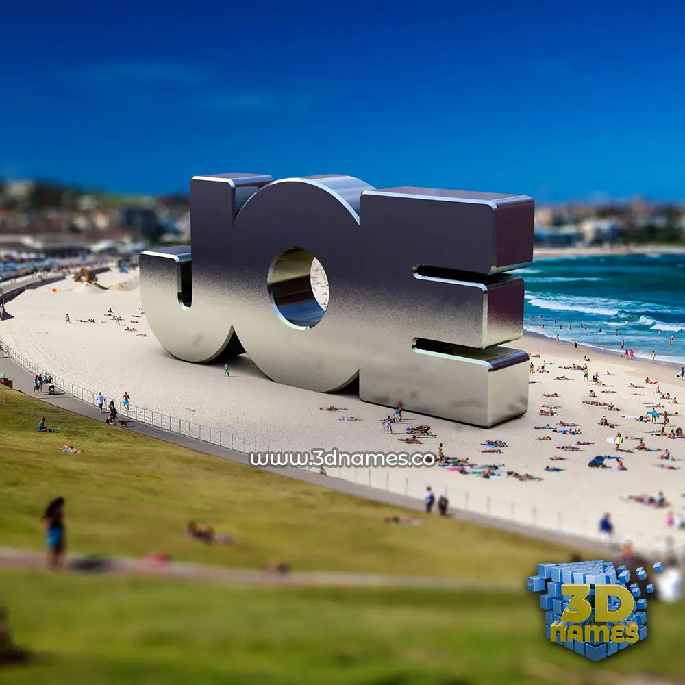 joe in Bondi Beach style - 3D name wallpaper