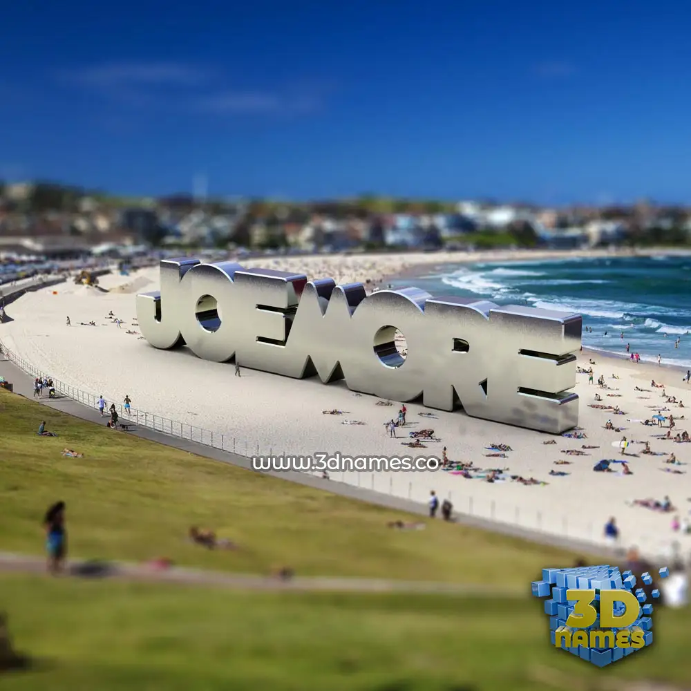 joemore in Bondi Beach style - 3D name wallpaper