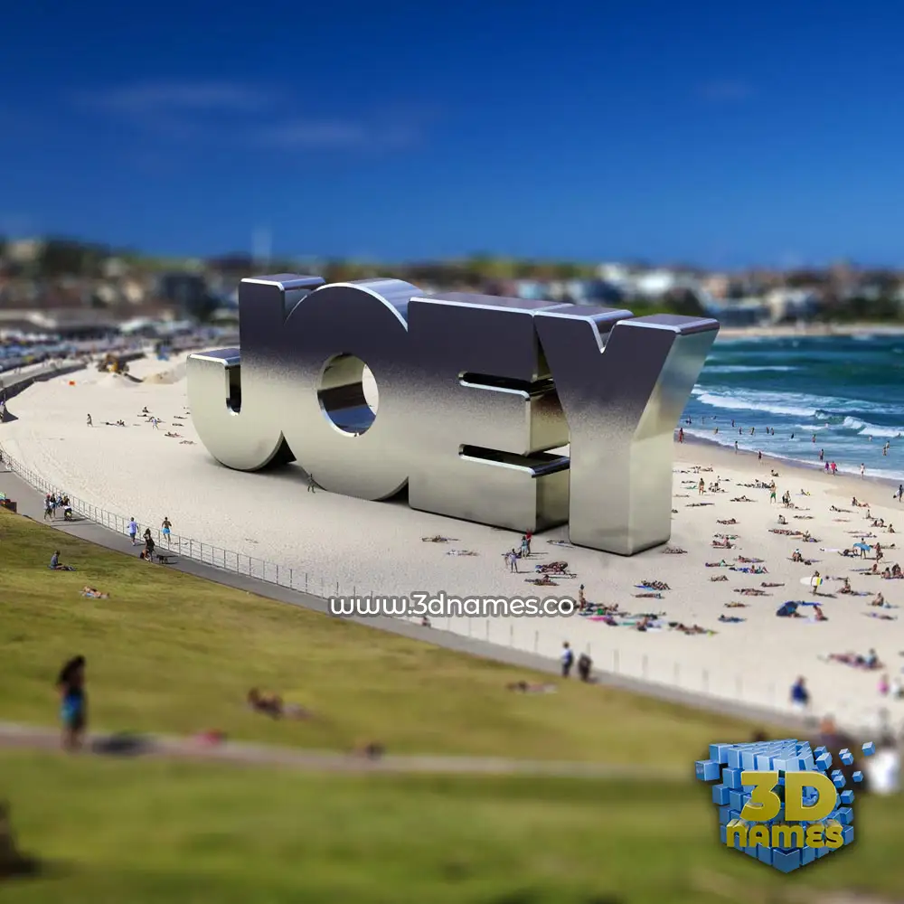 joey in Bondi Beach style - 3D name wallpaper