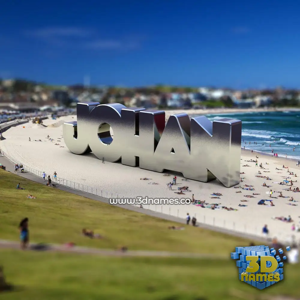 johan in Bondi Beach style - 3D name wallpaper