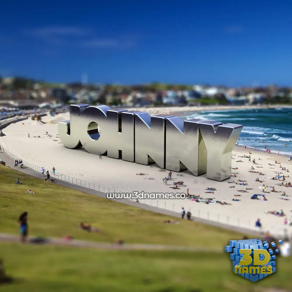 johnny in Bondi Beach style - 3D name wallpaper