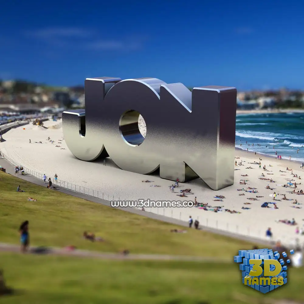 jon in Bondi Beach style - 3D name wallpaper
