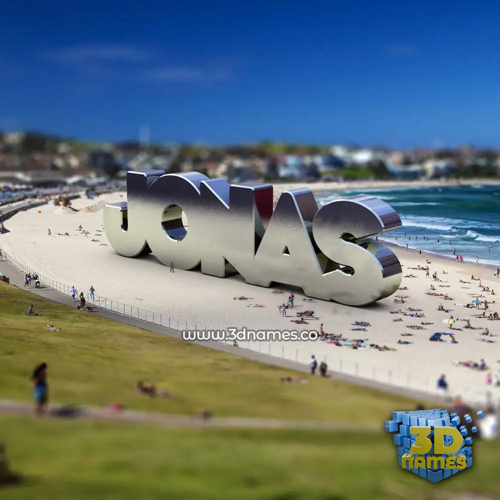 jonas in Bondi Beach style - 3D name wallpaper