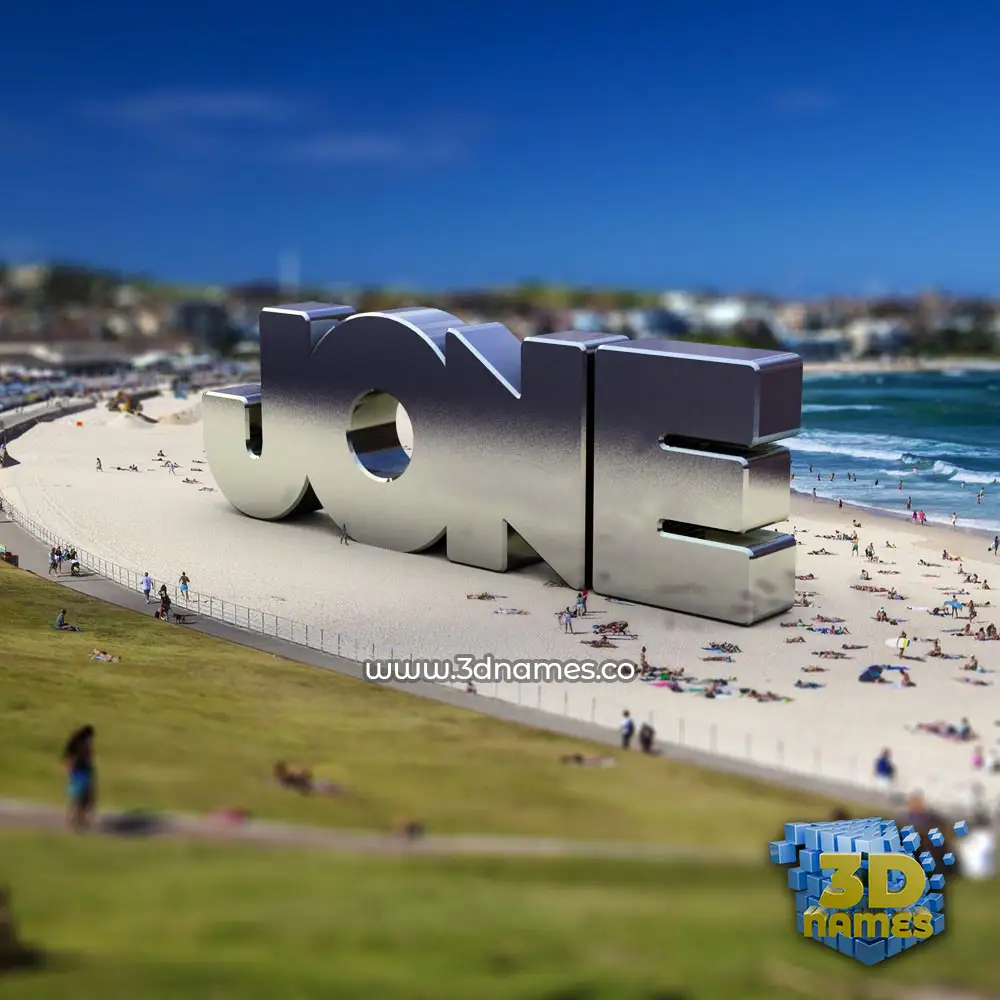 jone in Bondi Beach style - 3D name wallpaper