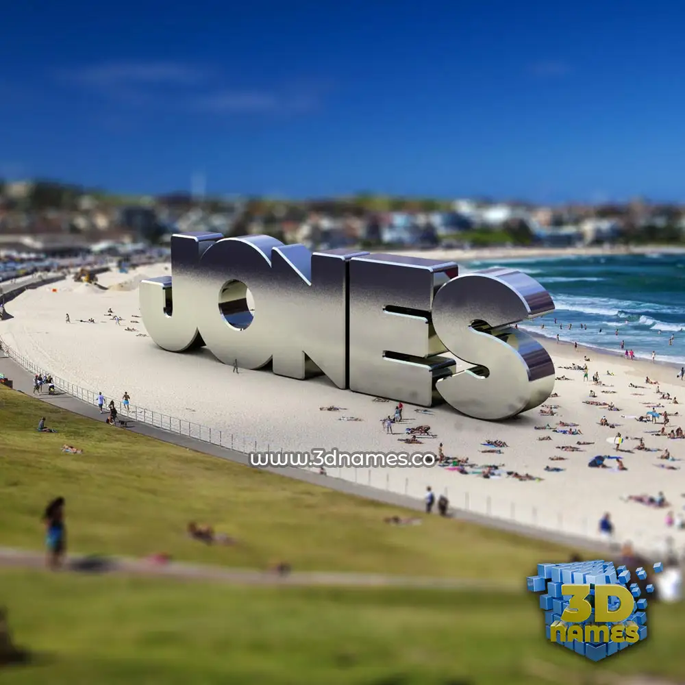 jones in Bondi Beach style - 3D name wallpaper