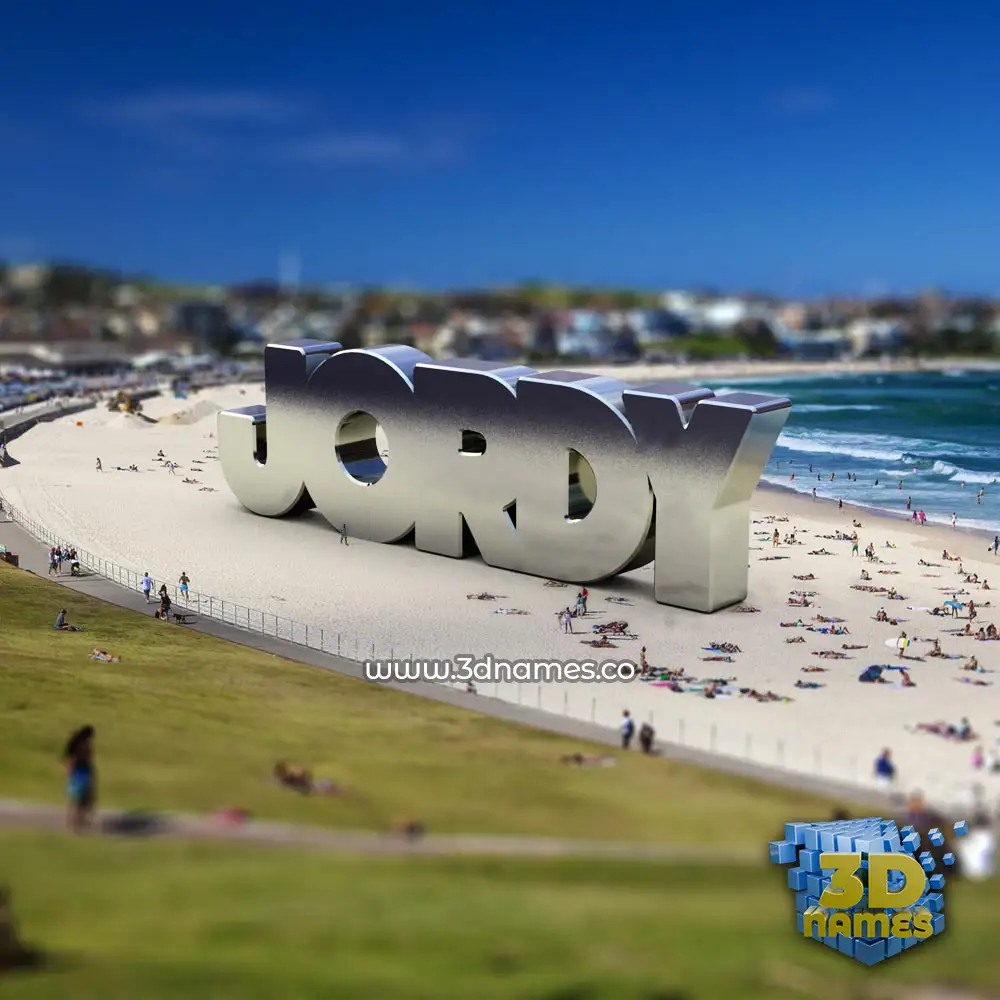 jordy in Bondi Beach style - 3D name wallpaper