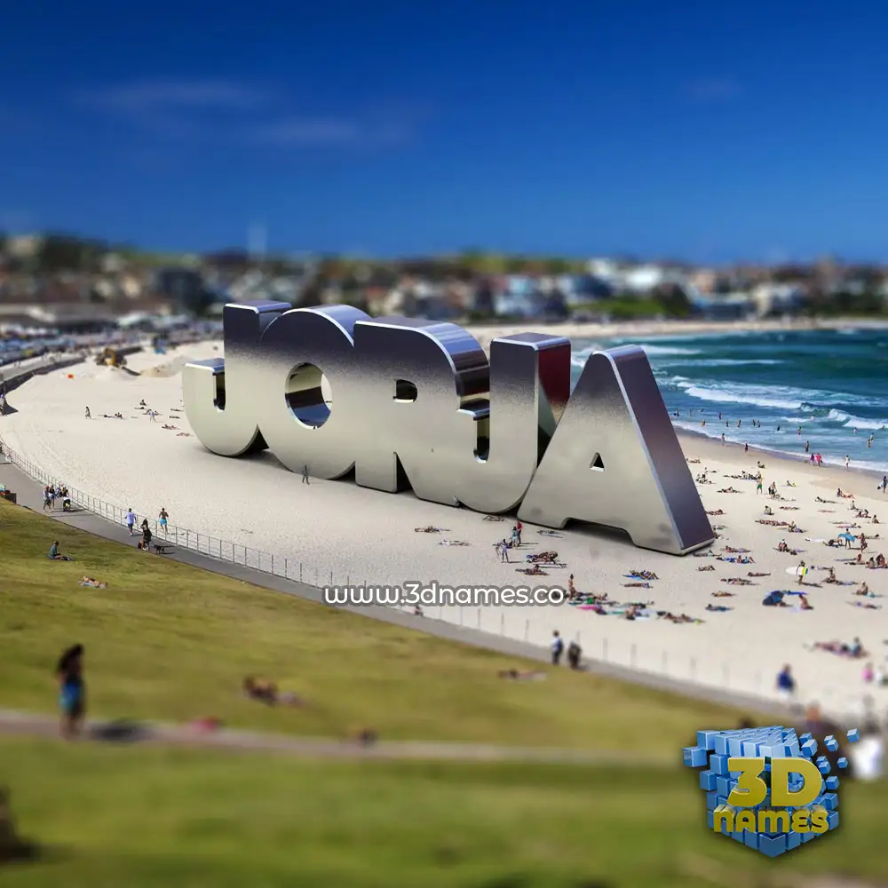 jorja in Bondi Beach style - 3D name wallpaper