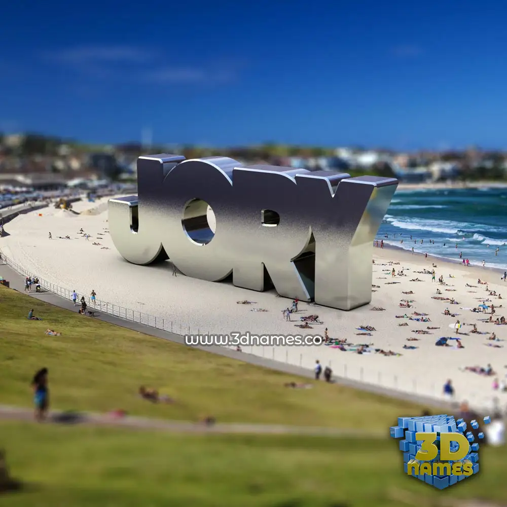 jory in Bondi Beach style - 3D name wallpaper