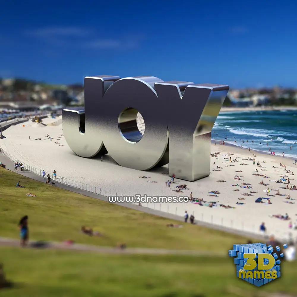 joy in Bondi Beach style - 3D name wallpaper