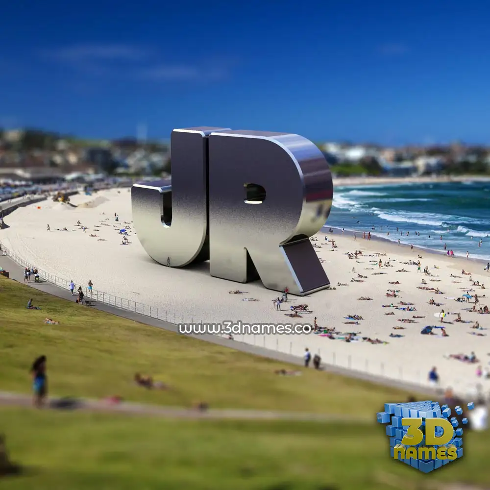 jr in Bondi Beach style - 3D name wallpaper