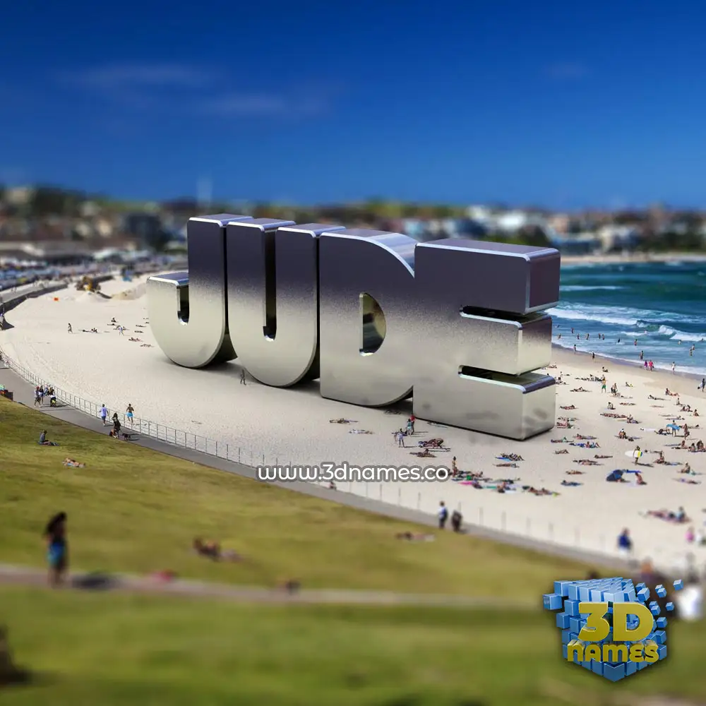 jude in Bondi Beach style - 3D name wallpaper