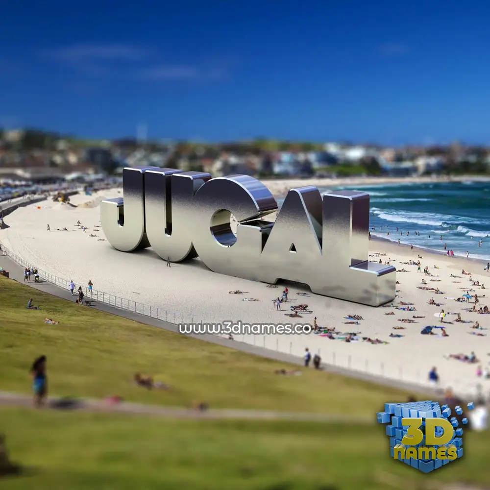 jugal in Bondi Beach style - 3D name wallpaper