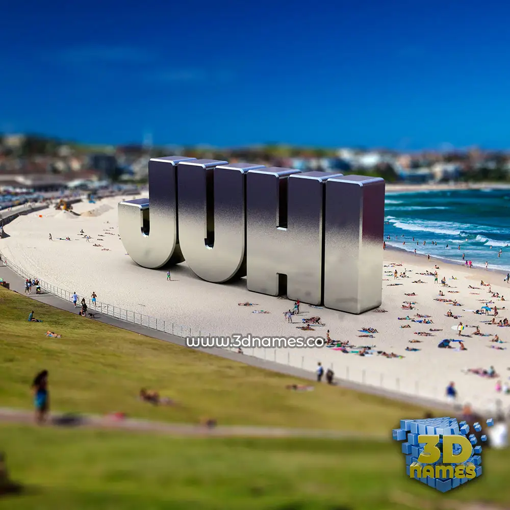 juhi in Bondi Beach style - 3D name wallpaper