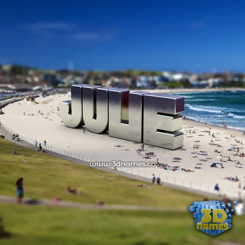 julie in Bondi Beach style - 3D name wallpaper