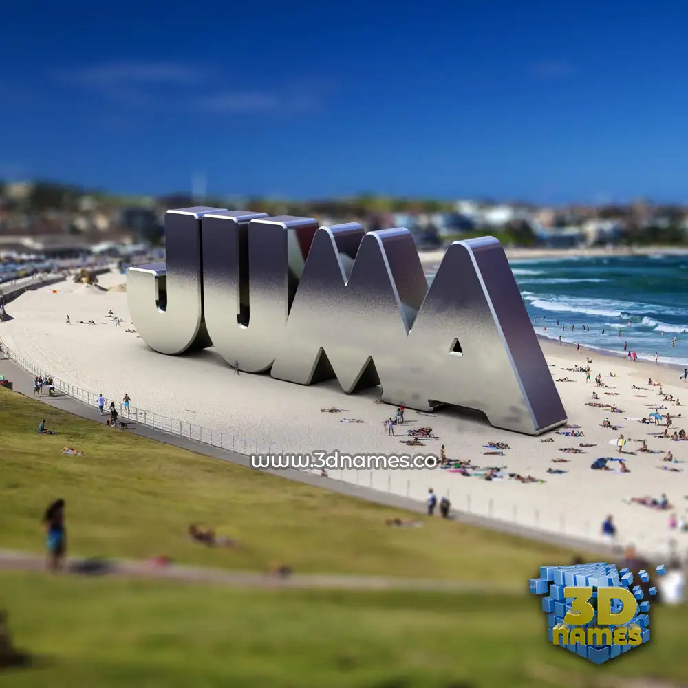juma in Bondi Beach style - 3D name wallpaper