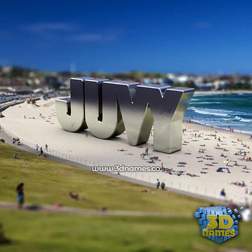 juvy in Bondi Beach style - 3D name wallpaper