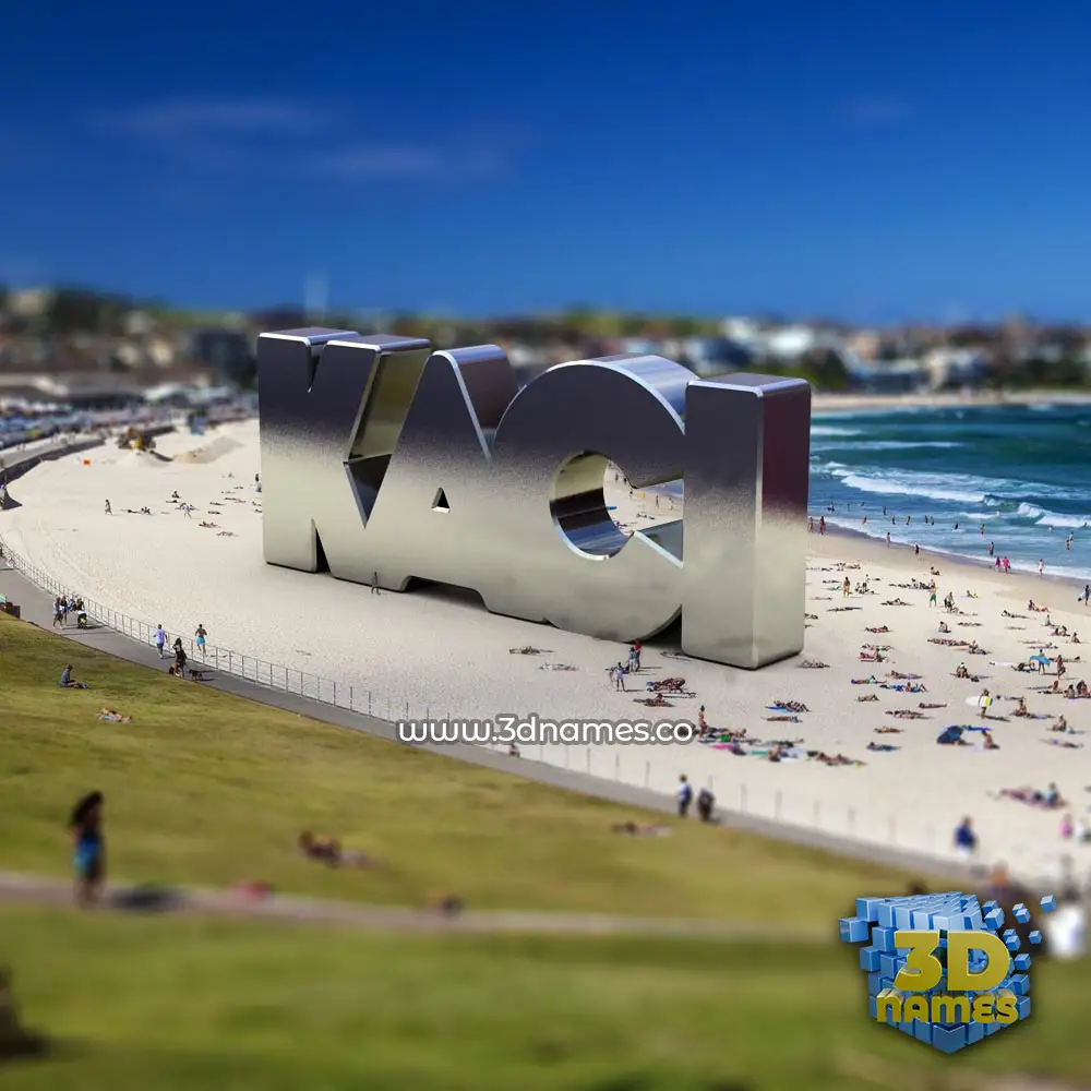 kaci in Bondi Beach style - 3D name wallpaper