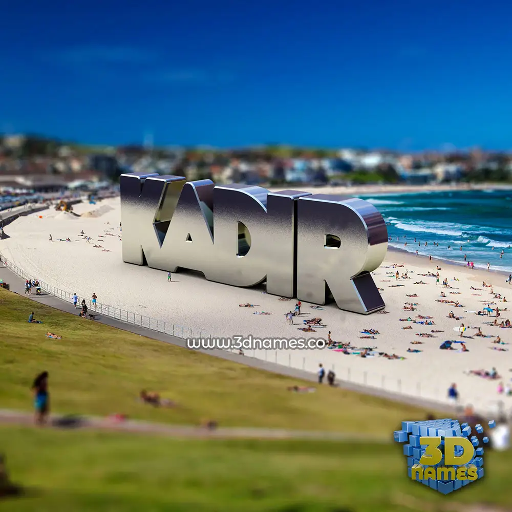 kadir in Bondi Beach style - 3D name wallpaper
